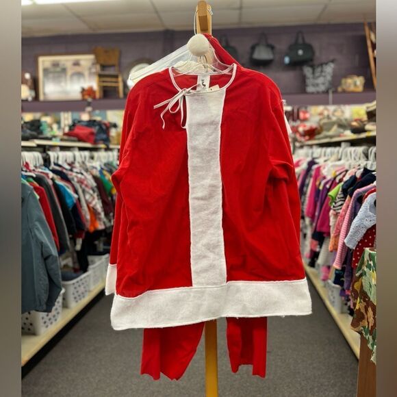 Vintage Santa's Best 4 Pc Santa Suit - Shoe Cover, Hat & Pant & Jacket - Picture 2 of 7